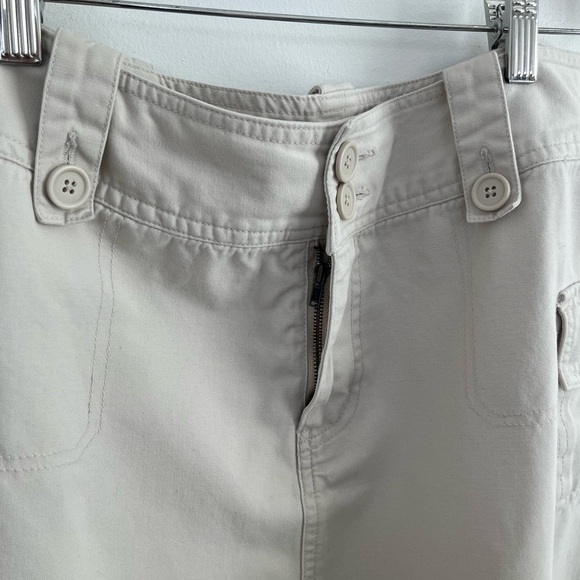 Vintage Y2K Cream Cargo Mid Thigh Skirt - Picture 3 of 9